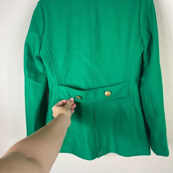 J. Crew Majesty Double Breasted Coat in Kelly Green Size 2 - Picture 9 of 11